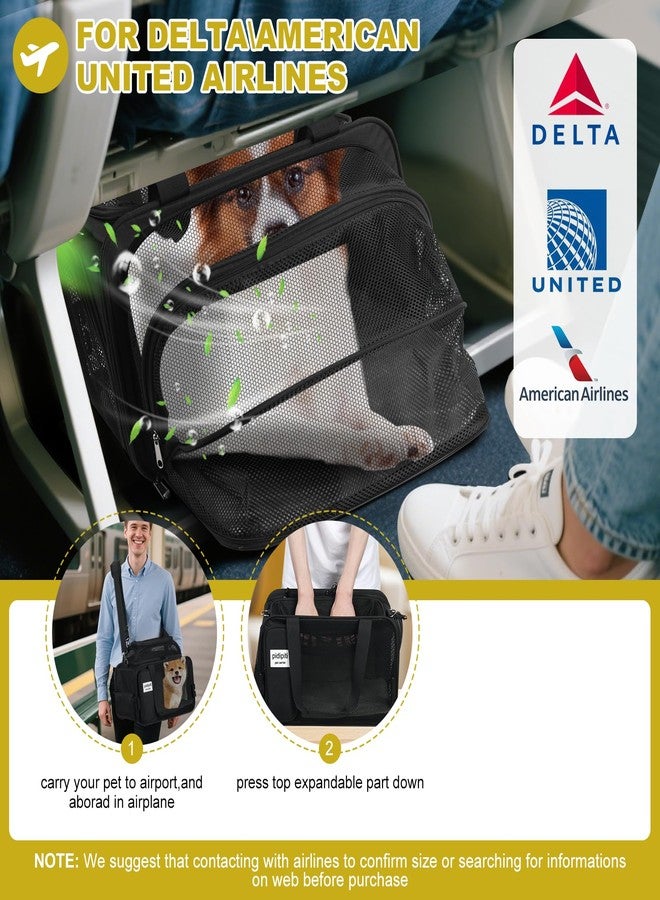 pidipiti top and 1 Side Expandable, 17x11x11 Soft-Sided pet Carrier, TSA and American/Delta/United Airline Approved,for Small Dog/Puppy/cat underseat in Airplane and Vet. - Image 2