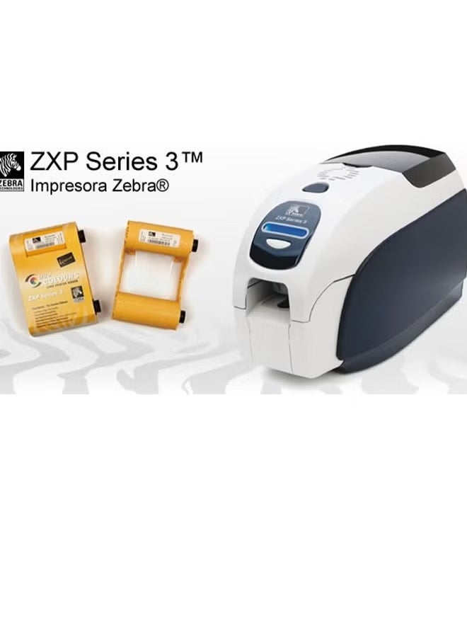 زيبرا Zebra Ribbon PN 800033-840 - شريط ملون YMCKO لطابعات البطاقات ZXP Series 3، 200 مطبوعة  - Image 5