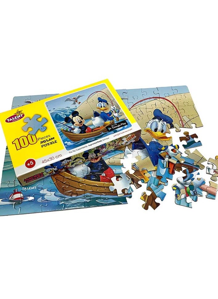 Talent 100 Pieces Mickey and Donald Duck Puzzle 