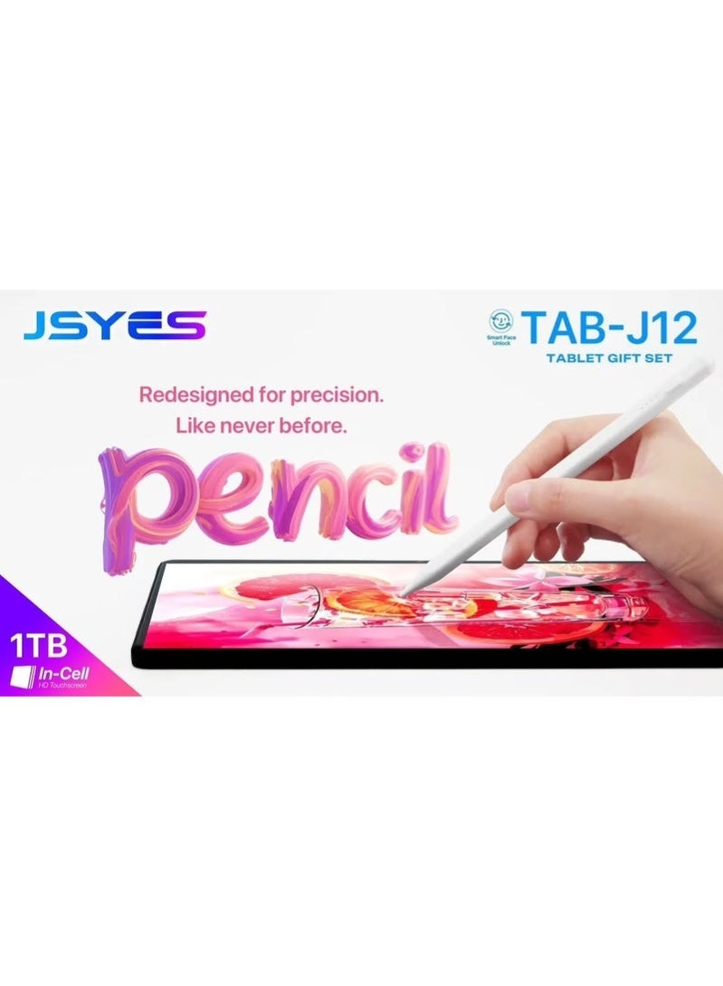 JSYES TAB-J12 10.1-Inch Android Tablet Gift Set | 1TB Storage | In-Cell HD Touch Display | 5G Wi-Fi | Smart Face Unlock | Includes Wireless Keyboard, Mouse, Stylus, Protective Case & Accessories – Gold - Image 5