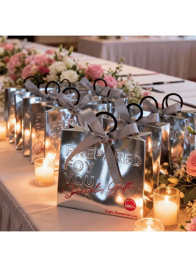 20PCS Elegant Candy Favor Gift Bags for Wedding Engagement Return Boxes with Ribbon and Bow Bridal Shower Party Favors - Image 1