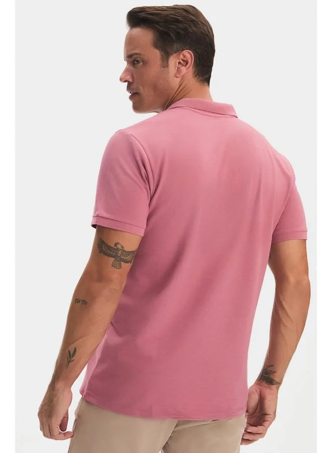 جون June Men's Regular Fit 100% Cotton Polo Neck T-Shirt