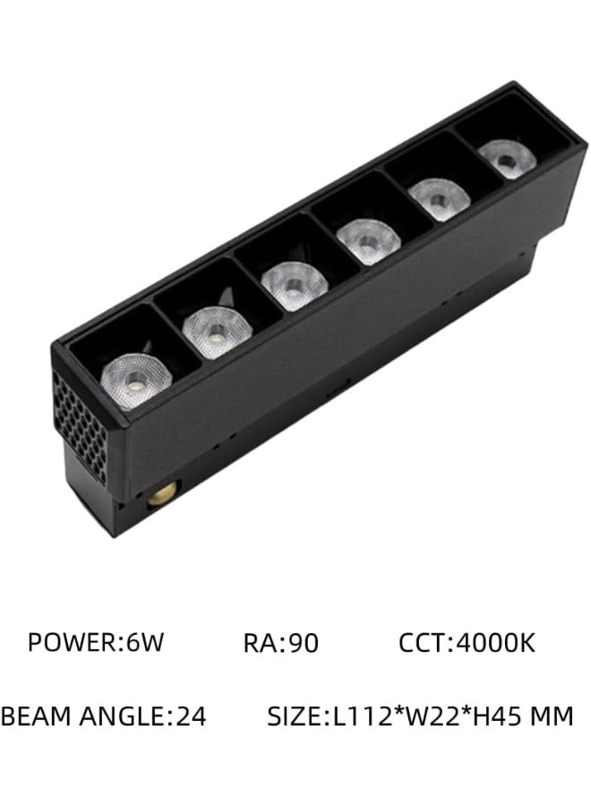 6W وحدة إضاءة شبكية (Grille) قابلة للتعديل وموفرة للطاقة، لون أسود، إضاءة دافئة (3000 كلفن) - Image 3