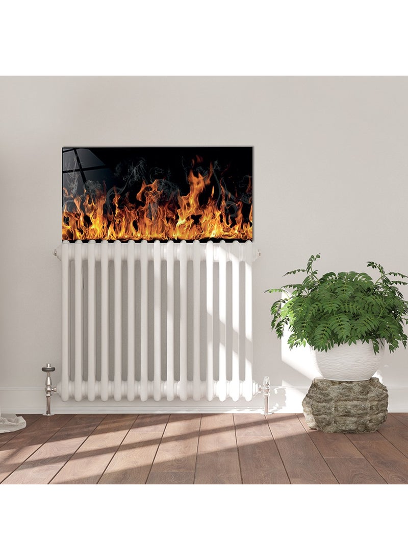 DECORITA Honeycomb Glass Top | Fireplace Flame | 50cm x 100cm  - Image 3
