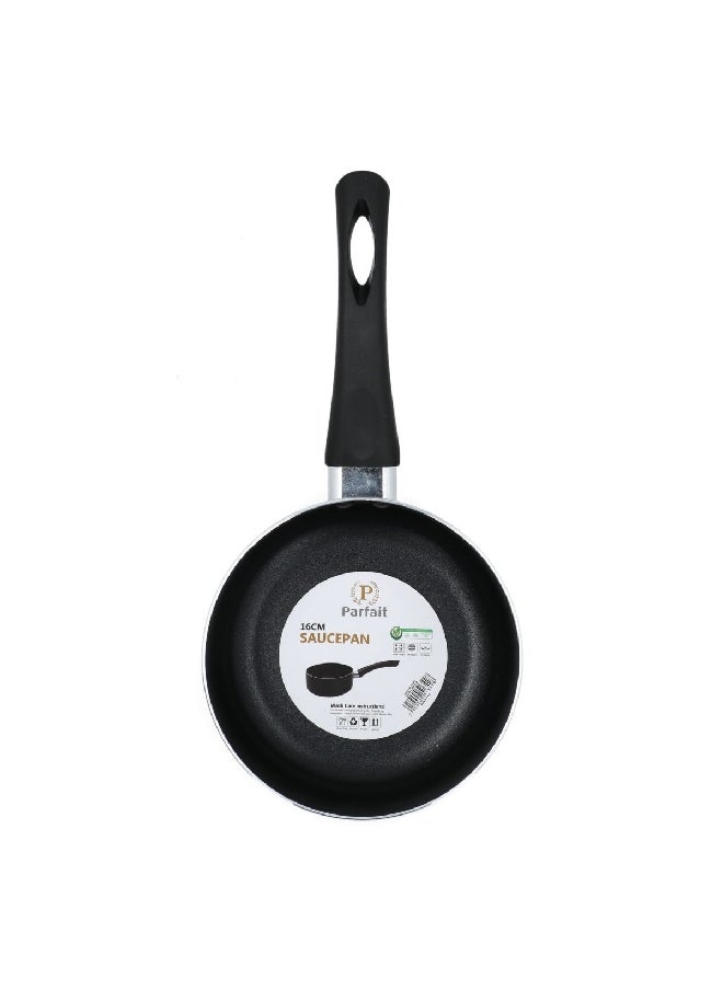 PARFAIT Durable Non-Stick Aluminium Sauce Pan Black 16 cm HSP-01-B  - Image 2