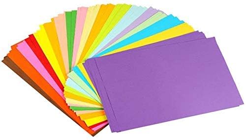 KRASHTIC A4 Colored Sheets Paper For School Assignment, Project, Art and Craft, For Origami and office work Pack of 100 Sheets - Image 2