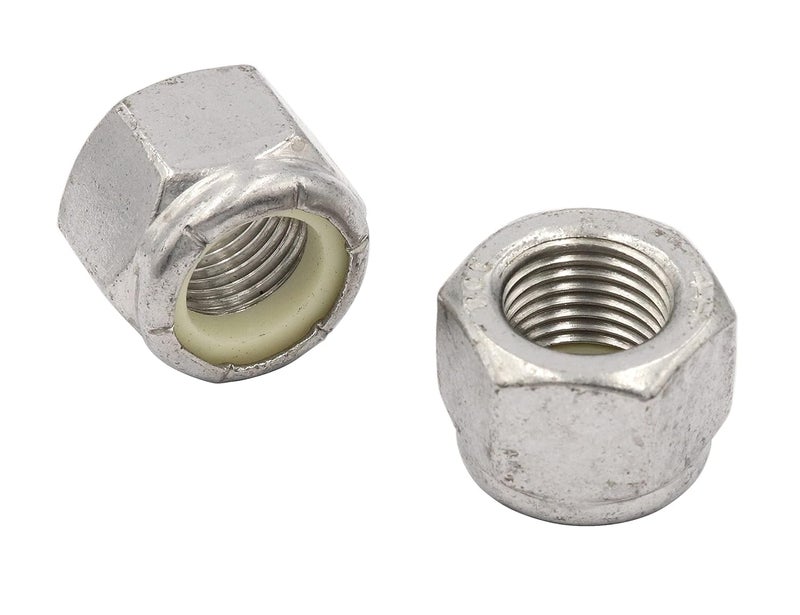 LBY 12pcs Lock Nuts, 1/2-20 Nylon Insert Hex Lock Nuts, 304 Stainless Steel (Silver) - Image 1