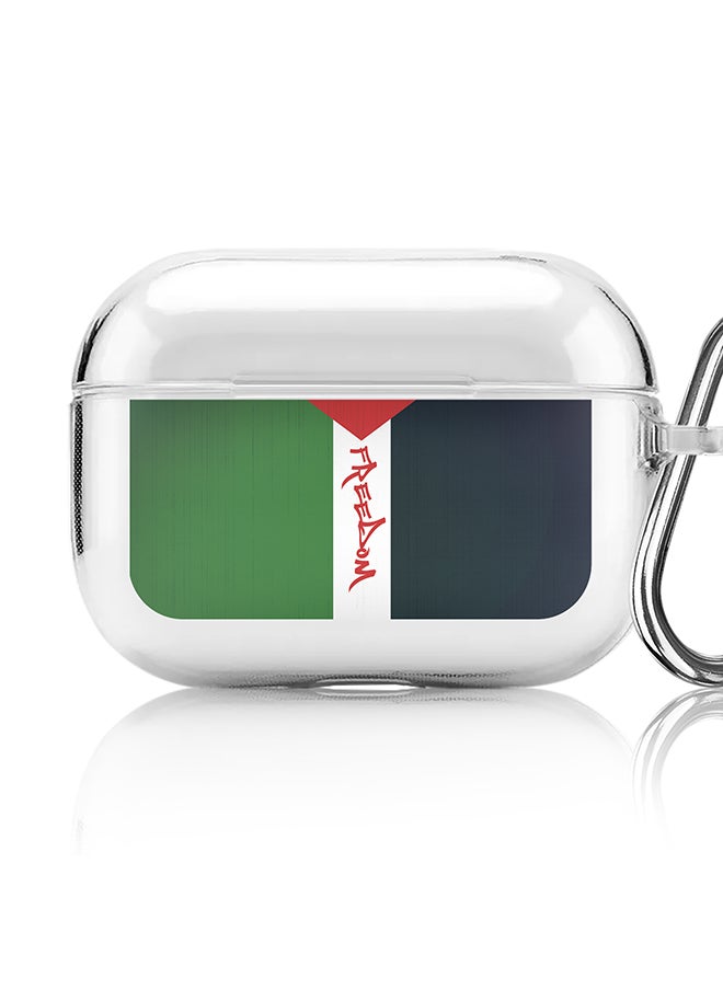 Stylizedd - Classic Clear printed Case for Apple AirPods Pro 2nd Generation Thin Transparent Cover [Designed for Apple AirPods Pro 2nd Generation] - Freedom - Image 1
