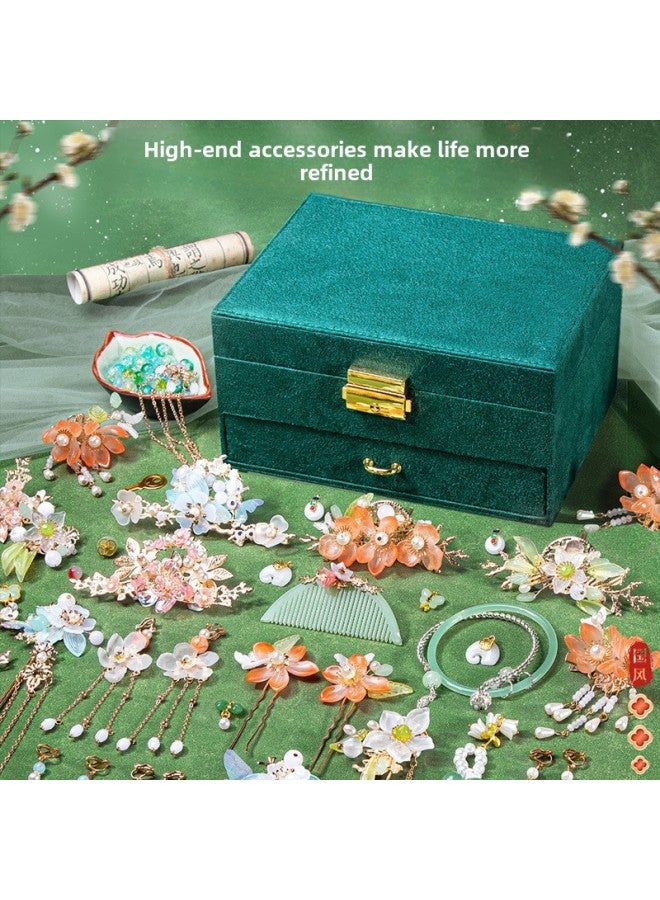 National Fashion Girls' Birthday Gift Wear Bracelet Antique Beaded Children's Toy Glazed Jewelry DIY Handmade-Color:Play Lily Of The Valley And Phoenix Crown Gift Bag + Pearl Diamond Sticker - Image 5