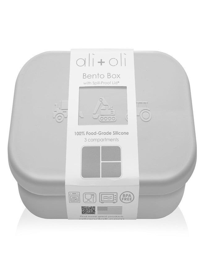 Ali+Oli Silicone Bento Box (Construction) Lunch Box for Kids, Toddlers, Preschoolers & Adults | BPA-Free and Spill-Proof | Ideal for School, and On-the-Go Meals| Perfect for Lunch, Snacks, and Meals - Image 1