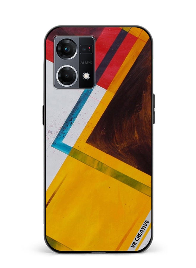 VR CREATIVE Protective Case Cover For Oppo Reno8 4G Abstract Design Multicolour - Image 1