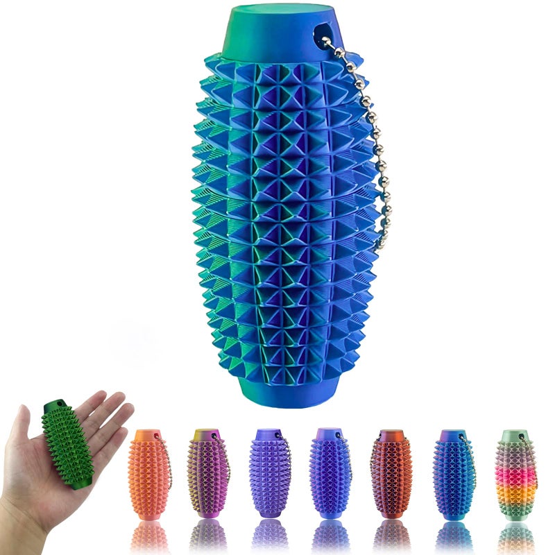 Deiviko Upgrade Little Ouchies Pain Stim Fidget 3D Printed Fidget Toys Anxiety Relief Items Grippie Stim Keychain Stim Toys for Autistic Adults Hard Spiky Sensory Toys Novelty Gifts for Friends - Image 3