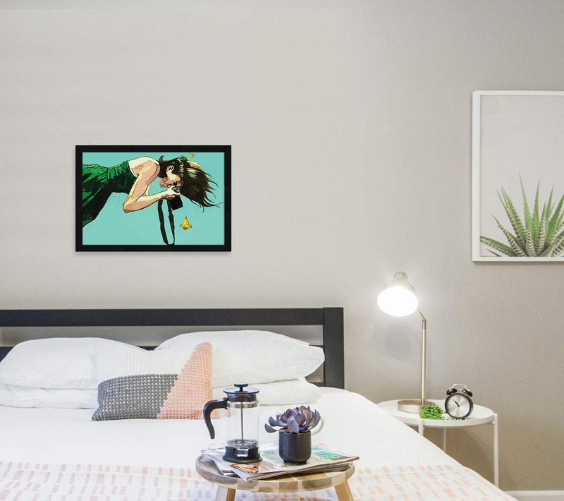 ArtX Paper Abstract Girl Framed Painting, Wall Art Painting, Synthetic Wood, Multicolour 12.5 X 18.5 Inch - Image 3