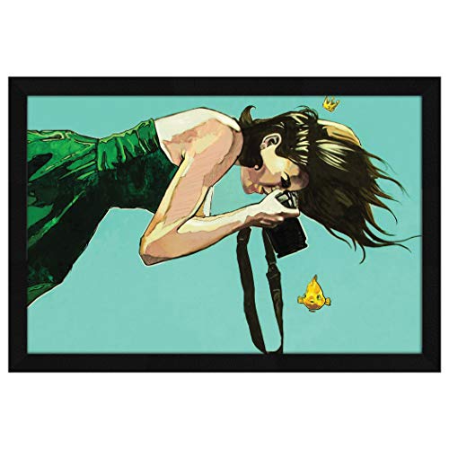 ArtX Paper Abstract Girl Framed Painting, Wall Art Painting, Synthetic Wood, Multicolour 12.5 X 18.5 Inch - Image 1