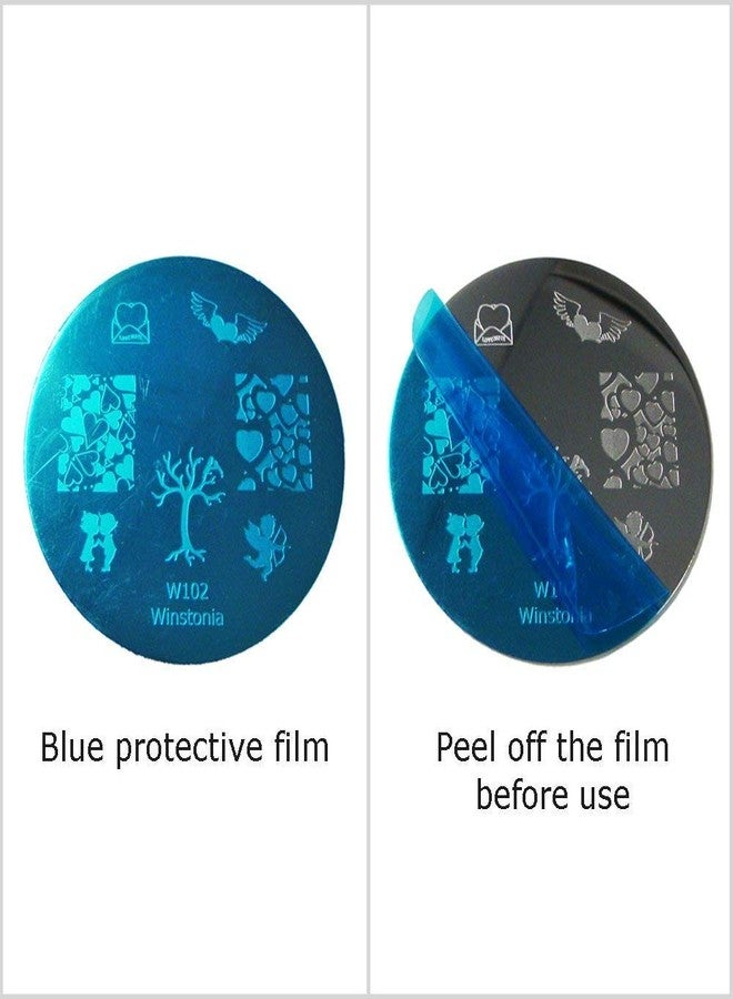 Winstonia Nail Art Stamping Plates 20 Pcs Bundle Set Manicure Stencils Easy Stamps Disc, 3rd Generation - Image 3