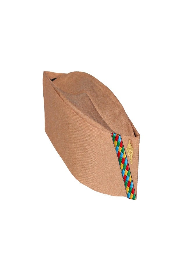 KETKAR Uttarakhand Pahadi Topi/Cap,Brahmakamal Uttarakhand Topi, Himachali Cap (Beige Cotton) - Image 1