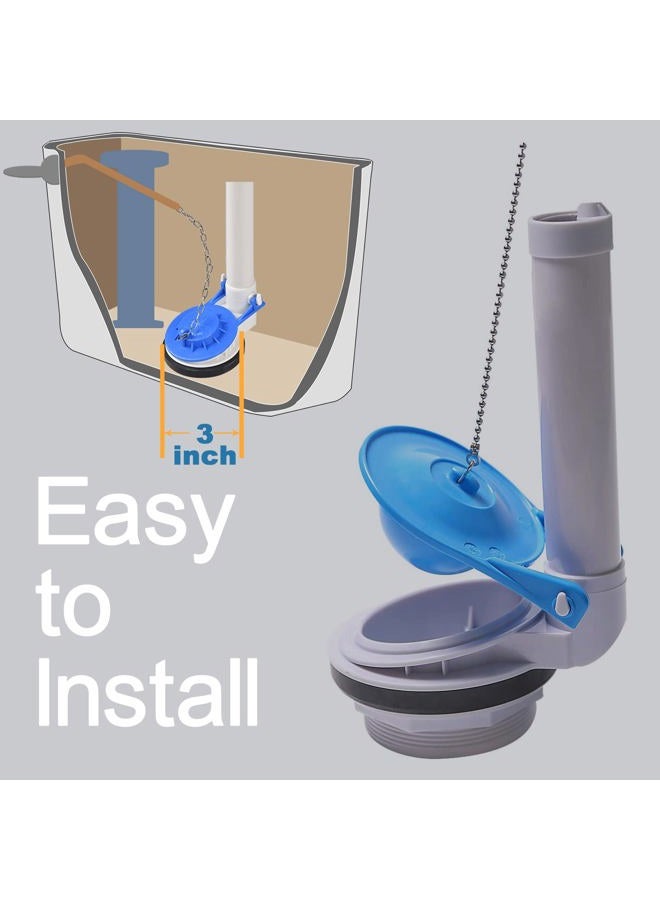 Uming Toilet Flapper Replacement kit 3 Inch for TOTO Toilet Tank Flapper Stopper Flap Plug 3'' Easy to Install w/Stainless Chain Rubber fit 3-inch Flush Valve for G-Max, THU499S, THU331S, THU175S & 2021BP - Image 3