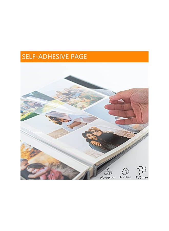 The Bros Photo Albums, Extra Large Capacity Family Wedding Picture Albums Photo Book, Magnetic Self-stick Photos Hand Made DIY Albums, Memory Book Holds 3x5, 4x6, 5x7, 6x8, 8x10 Inch Photos (Black) - Image 2