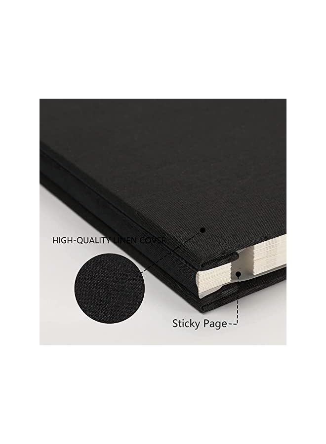The Bros Photo Albums, Extra Large Capacity Family Wedding Picture Albums Photo Book, Magnetic Self-stick Photos Hand Made DIY Albums, Memory Book Holds 3x5, 4x6, 5x7, 6x8, 8x10 Inch Photos (Black) - Image 3