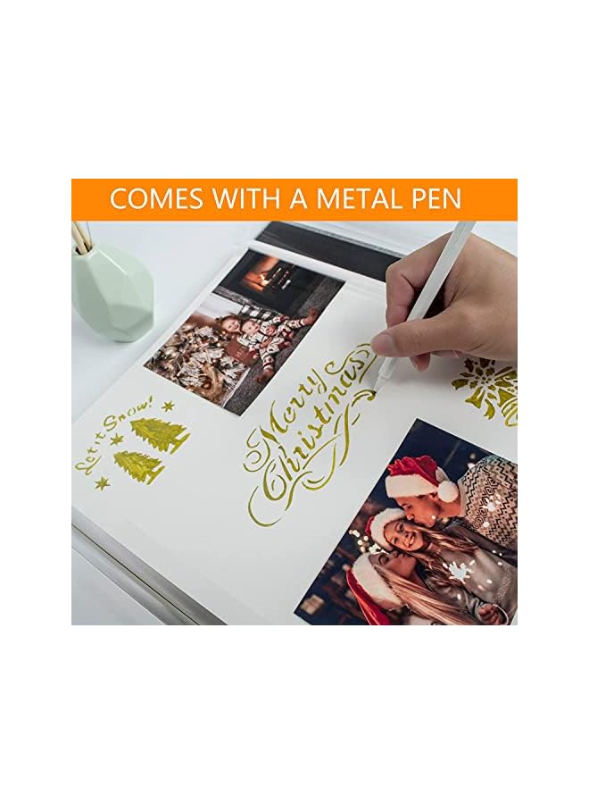 The Bros Photo Albums, Extra Large Capacity Family Wedding Picture Albums Photo Book, Magnetic Self-stick Photos Hand Made DIY Albums, Memory Book Holds 3x5, 4x6, 5x7, 6x8, 8x10 Inch Photos (Black) - Image 4