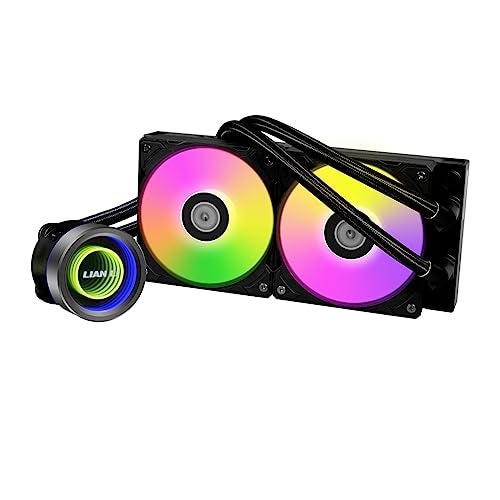Lian LIANLI Water Cooling Kit Galahad Series II Trinity 240 Black 11 inch 27 mm Thick Radiator with ARGB Fan - Image 1