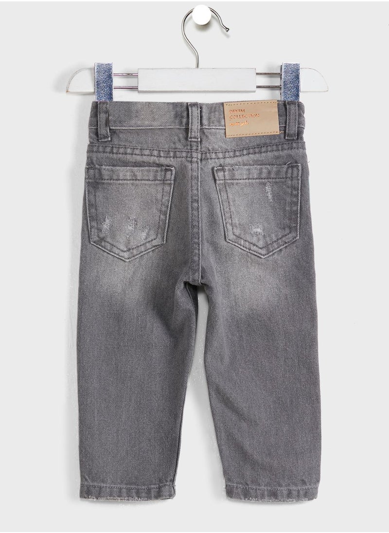 MINOTI - Girls Grey Basic Mom Jean - Image 1