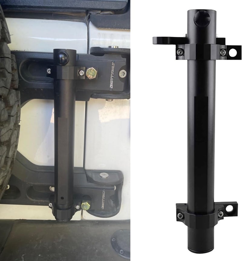 Chelhead For Jeep Flag Mount, Flagpole Holder Bracket JL Flag Mount and Pole Tail Gate Flagpole Mount with CB Antenna Base Compatible with Jeep Wrangler JK JKU JL Unlimited 07-23 - Image 1