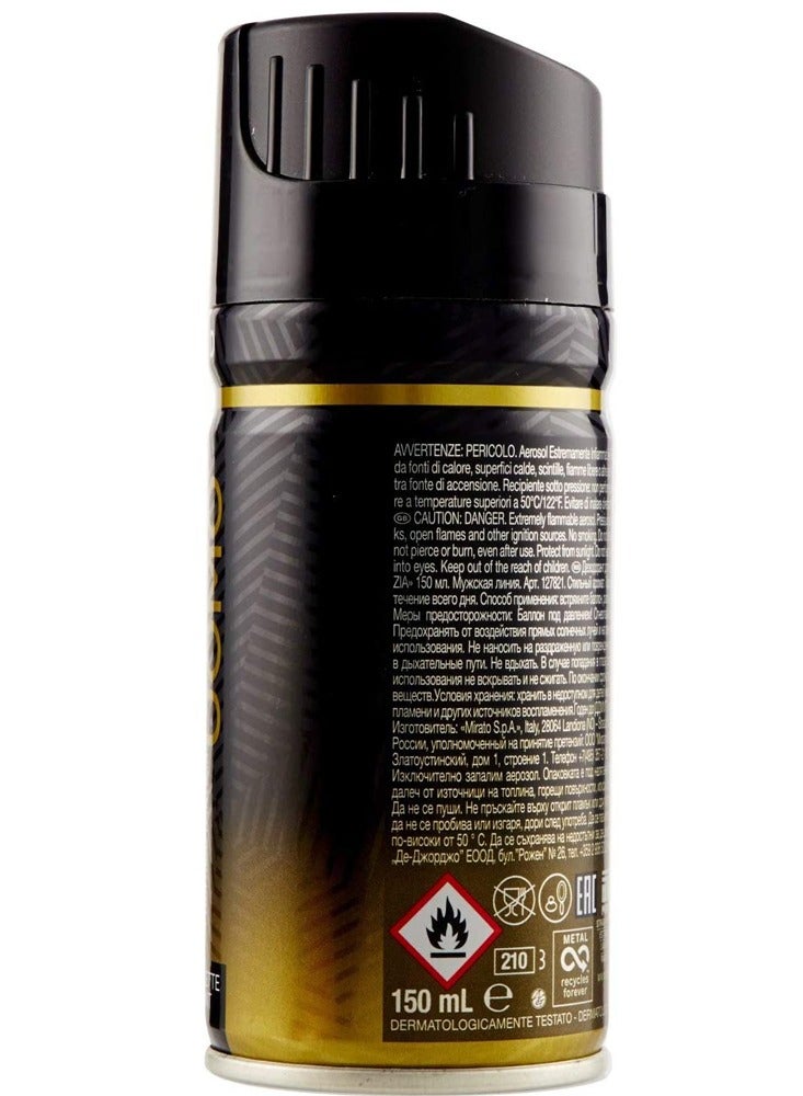 Malizia Uomo Deodorant Gold Body Spray 150ml (Pack of 12) - Image 4