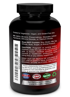 Divine Bounty Pure Berberine Complex - 600mg Per Capsule Berberine HCl Supplement - 60 Vegetarian Capsules  - Image 3