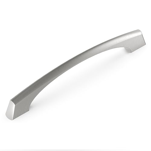 Hickory Hardware 1 Pack Solid Core Kitchen Cabinet Pulls, Luxury Cabinet Handles, Hardware for Doors & Dresser Drawers, 5-1/16 Inch (128mm) Hole Center, Stainless Steel, Greenwich Collection - Image 2