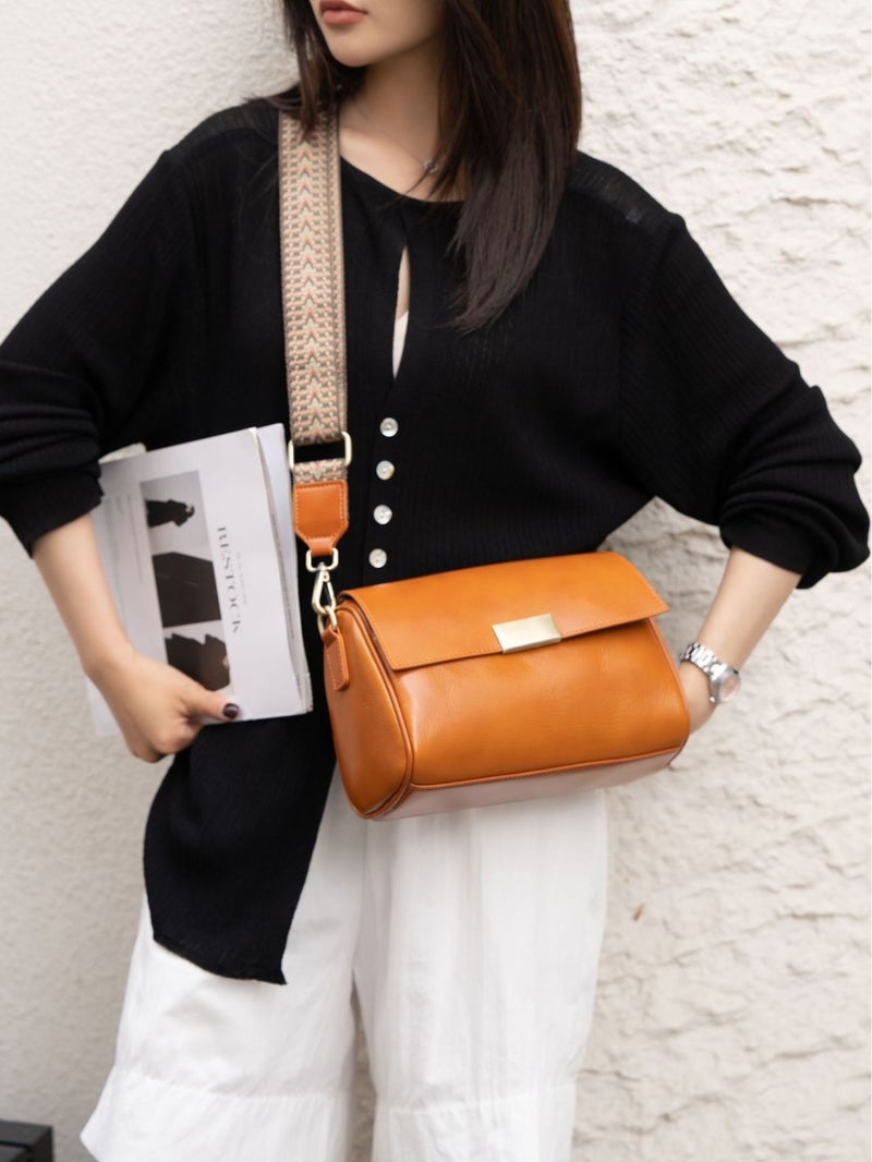 First-Layer Cowhide Retro Women'S Bag Armpit Bag Women'S Fashion Crossbody Bag High-Quality Genuine Leather Shoulder Bag - Image 5