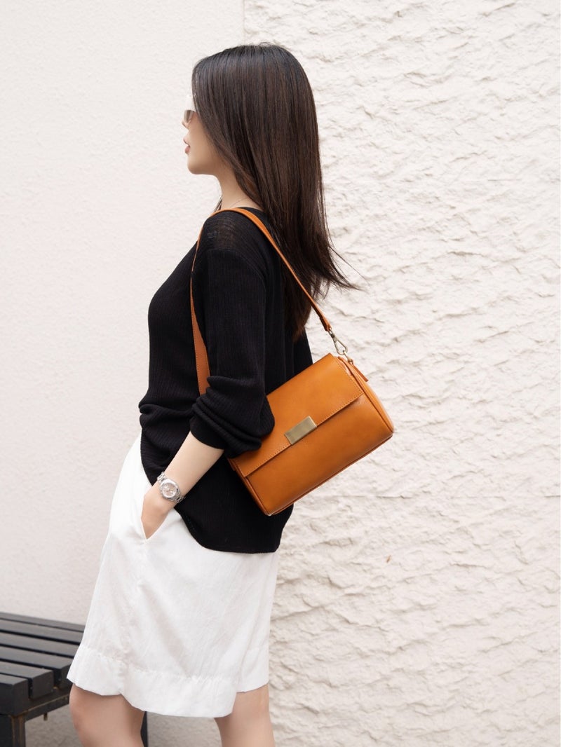 First-Layer Cowhide Retro Women'S Bag Armpit Bag Women'S Fashion Crossbody Bag High-Quality Genuine Leather Shoulder Bag - Image 4