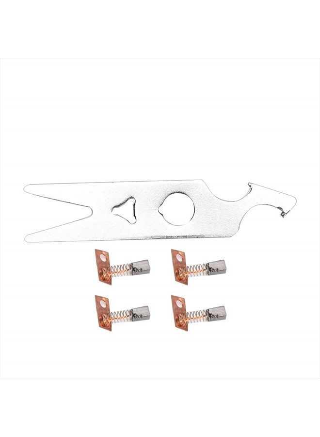 Brrnoo Spring Carbon Brush Angle Grinder Carbon Brushes, 2 Pairs Nail Drill Handpiece Accessory Replacement Part Carbon Brush Wrench Set for Nail Salon and Household - Image 1
