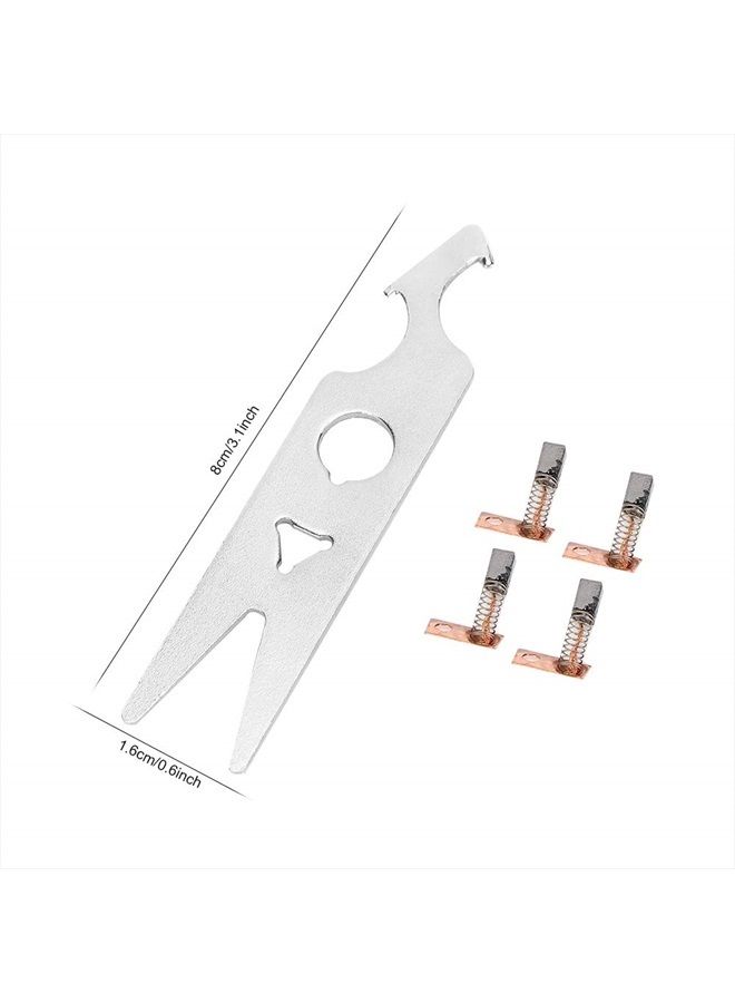 Brrnoo Spring Carbon Brush Angle Grinder Carbon Brushes, 2 Pairs Nail Drill Handpiece Accessory Replacement Part Carbon Brush Wrench Set for Nail Salon and Household - Image 5