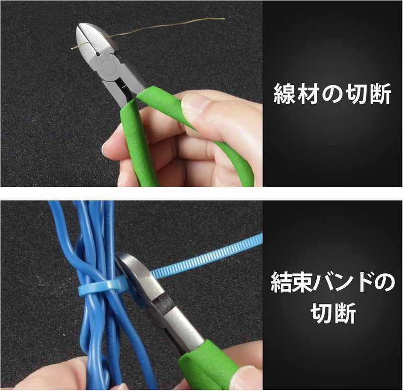 LEONTOOL Precision Diagonal Cutting Pliers 4-Inch Wire Cutters Diagonal Side Cutters Small Wire Flush Cutters Spring Loaded Wire Snips for Jewelry Making Cutting Plastic Cable Ties - Image 3