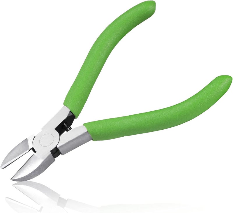 LEONTOOL Precision Diagonal Cutting Pliers 4-Inch Wire Cutters Diagonal Side Cutters Small Wire Flush Cutters Spring Loaded Wire Snips for Jewelry Making Cutting Plastic Cable Ties - Image 1