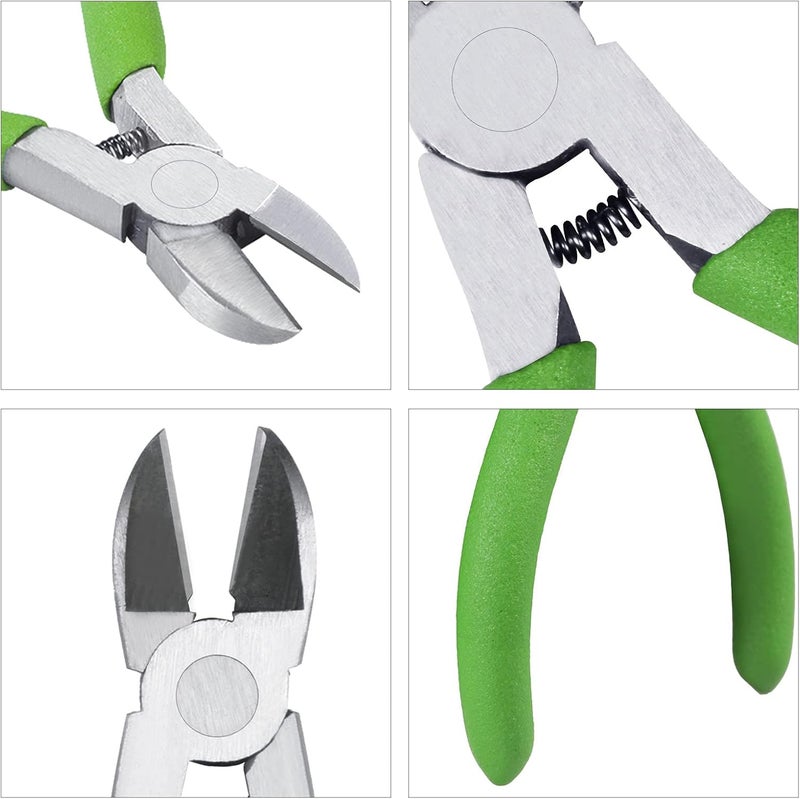 LEONTOOL Precision Diagonal Cutting Pliers 4-Inch Wire Cutters Diagonal Side Cutters Small Wire Flush Cutters Spring Loaded Wire Snips for Jewelry Making Cutting Plastic Cable Ties - Image 4