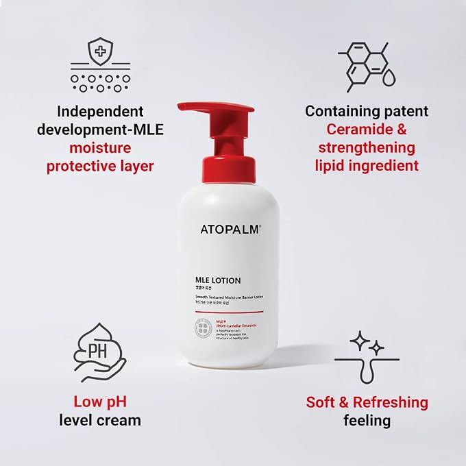 Atopalm MLE Lotion for Sensitive Skin, 48 Hrs Long Hydration, Strengthening Skin Barrier, Eczema, Ceramide, Babies to Adults, EWG Green Grade, 6.8 Fl. Oz., 200ml - Image 3