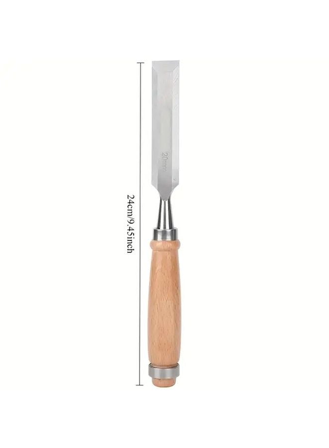 Variant Color Heavy Duty Steel Blade Woodworking Chisel Curved Wood Handle Non Slip Grip - Image 5