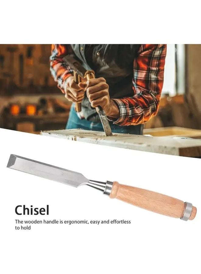 Variant Color Heavy Duty Steel Blade Woodworking Chisel Curved Wood Handle Non Slip Grip - Image 4