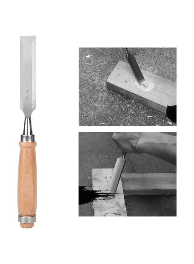 Variant Color Heavy Duty Steel Blade Woodworking Chisel Curved Wood Handle Non Slip Grip - Image 2
