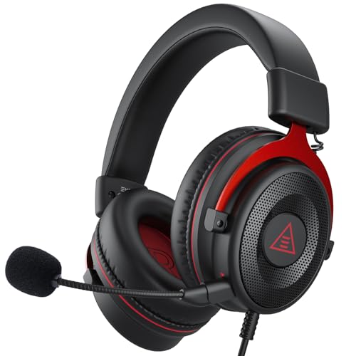 EKSA E900 Gaming Headset with Microphone PC Headset with Detachable Noise Canceling Mic 3D Surround Sound Wired Headphone for PS4 PS5 Xbox Computer Laptop Switch Handheld 35MM Jack - Image 1
