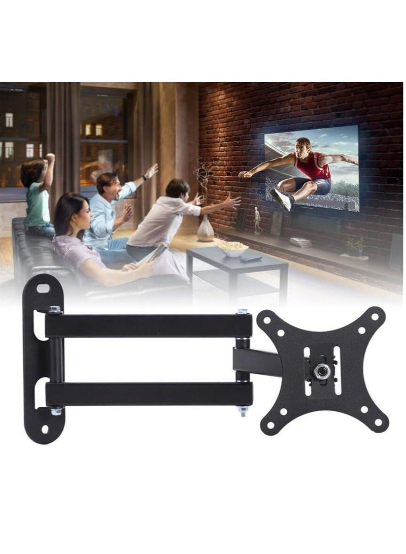 ELTRAZONE Telescopic TV Bracket, LCD LED TV PC Monitor Wall Mount Bracket, Folding Shelf Bracket, Adjustment Heavy Duty Corner Tilt Swivel Holder Shelves Support, TV Stand Rack Suitable for Size 10-27inch - Image 3