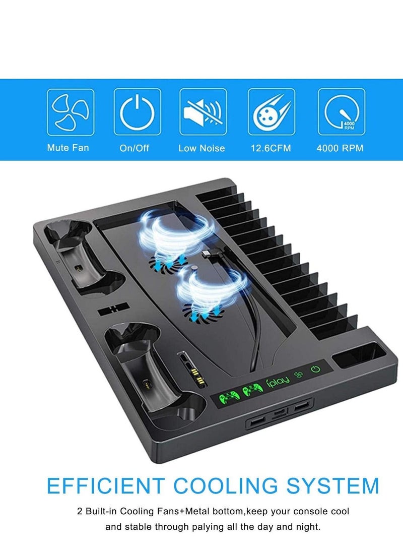 Cool Baby COOLBABY Vertical Stand with Cooling Fan for PS5 Console and PS5 Digital Edition PS5 Dualsense Charging Station  - Image 5