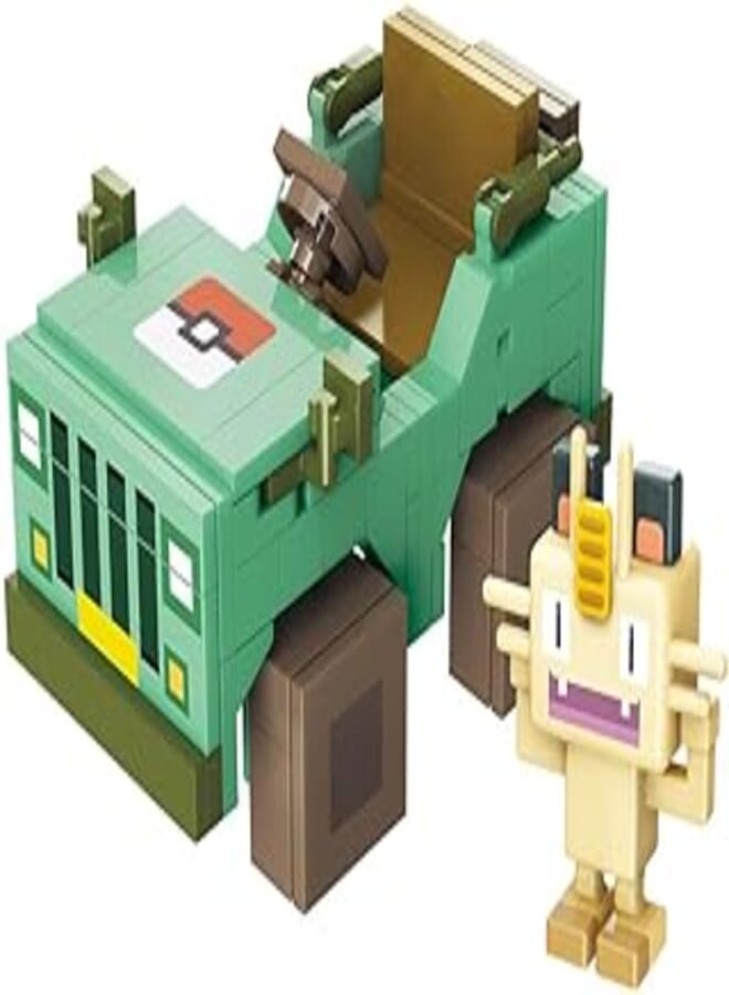 Qman Qman 73014-4 Pokemon Quest-Play Series Poke Ball Cart Building Block Toys 