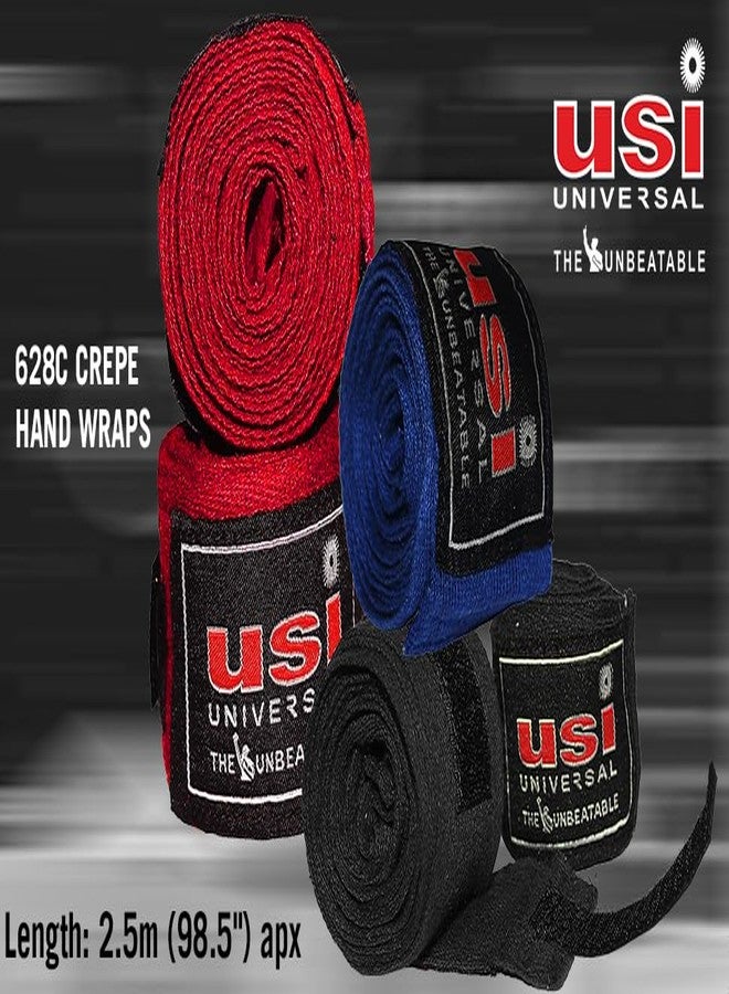 USI Universal Boxing Hand Wrap, 628C Stretchable Hand Wraps (2 Pair Set, 2.5m Length, Red) For Men & Women With Nylon Elastane Construction, Stretchable For Firm Wrapping, Hook & Loop For Closure - Image 3
