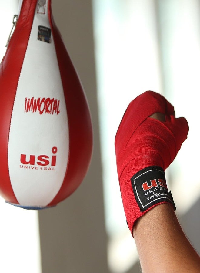 USI Universal Boxing Hand Wrap, 628C Stretchable Hand Wraps (2 Pair Set, 2.5m Length, Red) For Men & Women With Nylon Elastane Construction, Stretchable For Firm Wrapping, Hook & Loop For Closure - Image 2