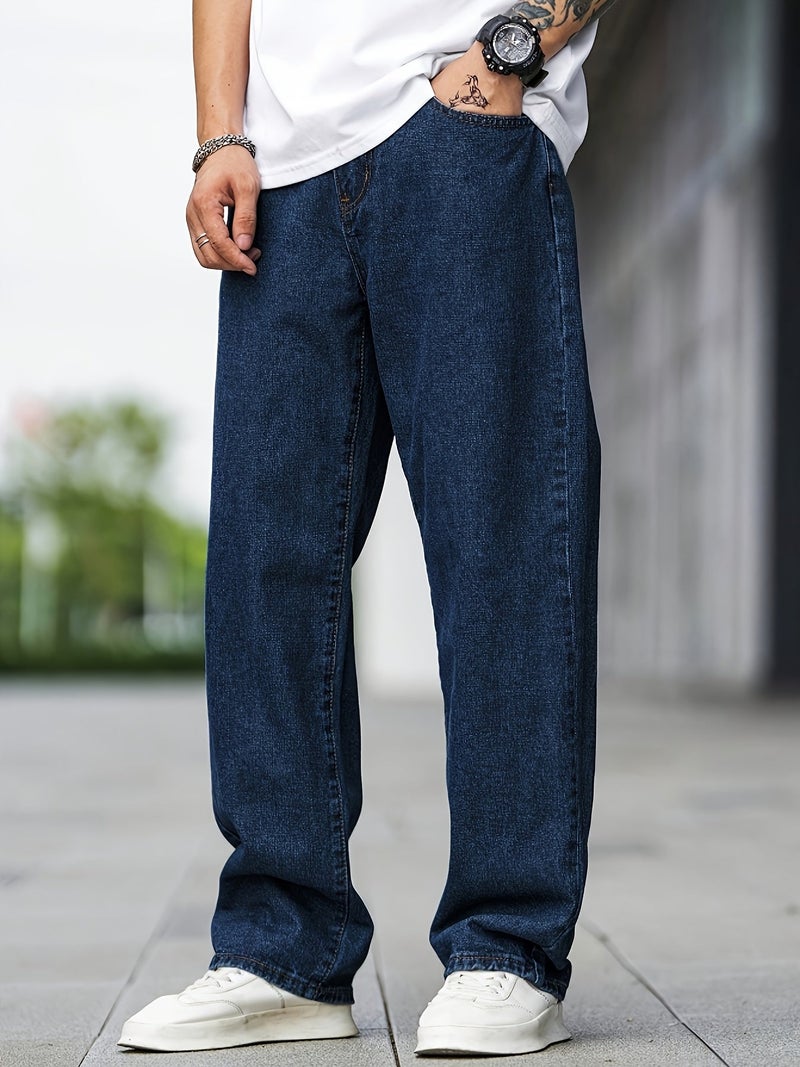 Men's Casual Jeans, Outdoor Sports, Loose Fit, Street Style - Image 3