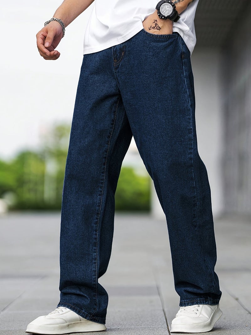 Men's Casual Jeans, Outdoor Sports, Loose Fit, Street Style - Image 4