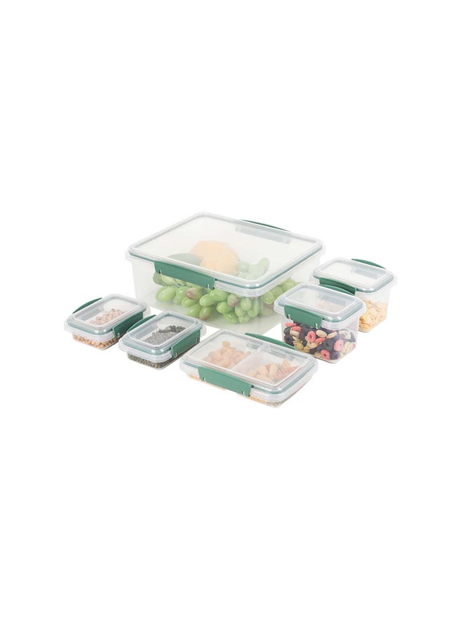 Noon East 6 Pcs Food Storage Container With Lid, Leakproof Meal-Prep Containers For Kitchen Storage Reusable Plastic Microwave, Dishwasher Safe Clear - Image 3